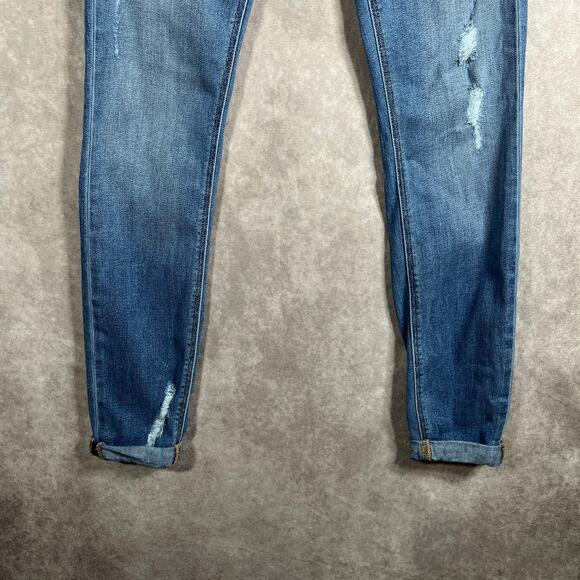 McGuire Pirelli Ankle Roll Jeans Women Size 26 Blue Medium Wash Denim Distressed - Picture 3 of 11